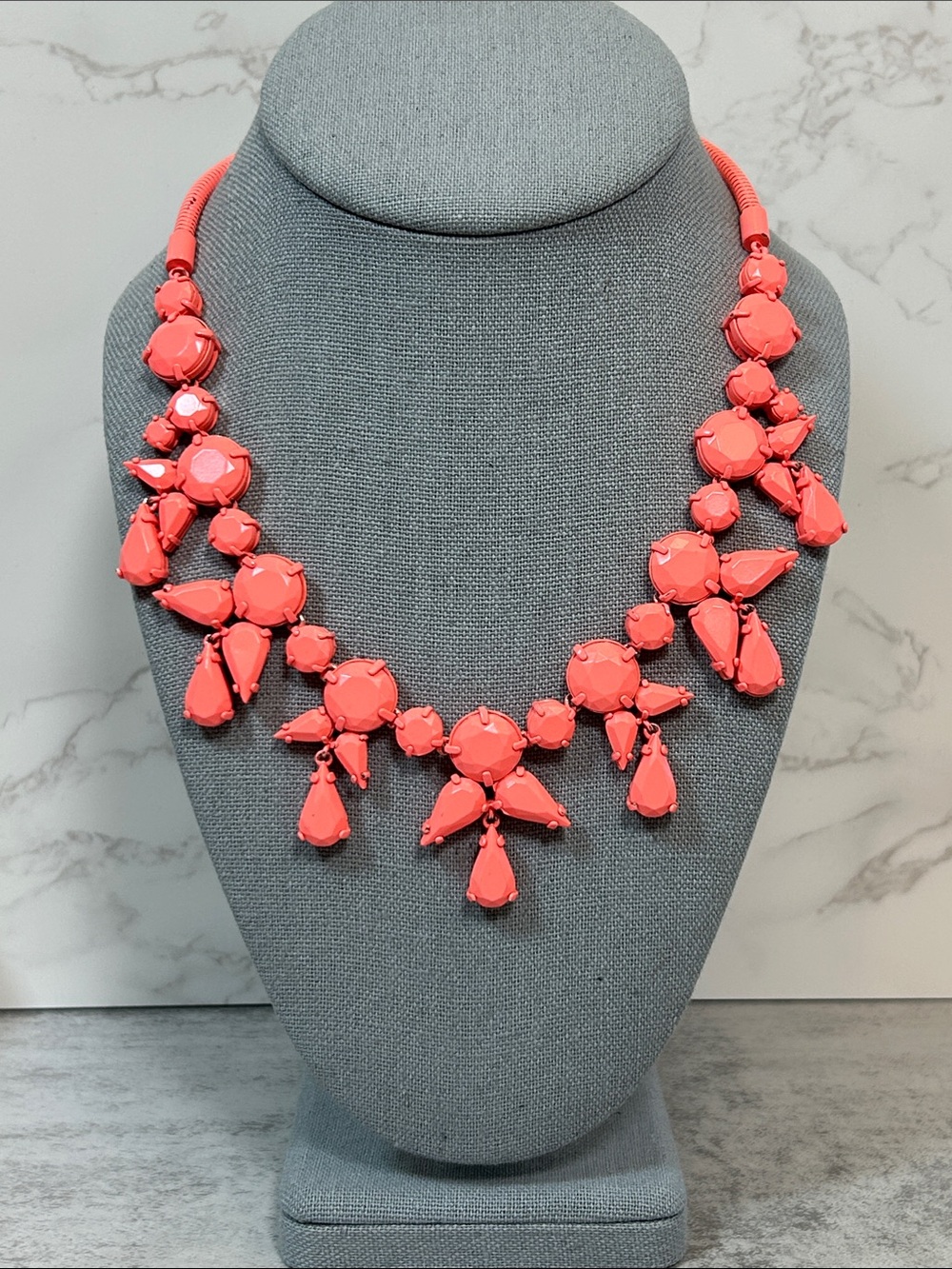 J. Crew Neon Papaya Statement Bib Necklace - Women Jewelry